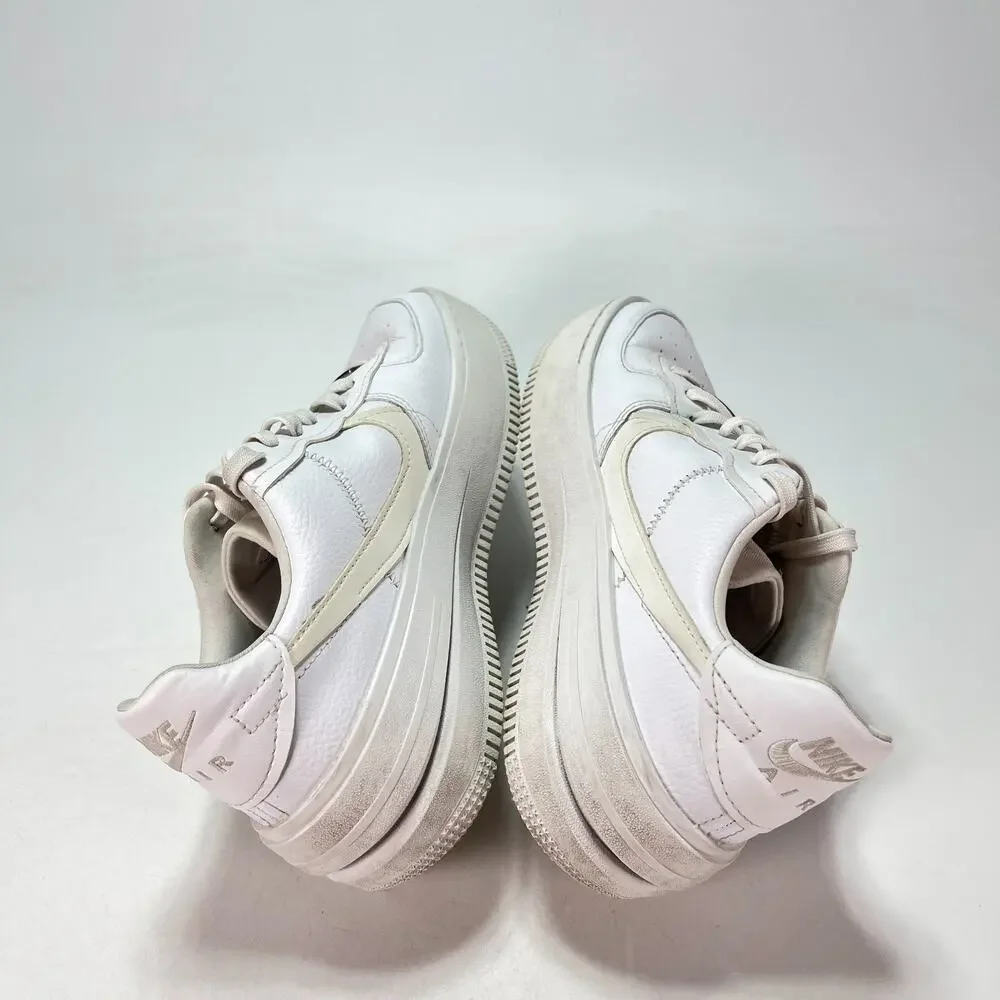 Nike Air Force 1 PLT.AF.ORM Triple White Casual Sneakers DJ9946-100 Womens Sz 8